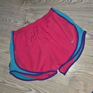 Nike Dri Fit Tempo Running Shorts -Pink Blue and Purple Trim -Medium